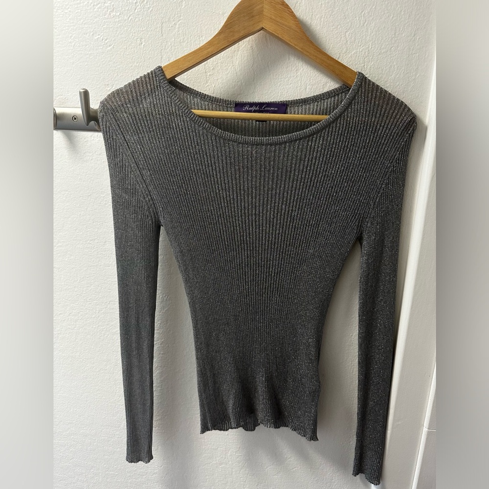 Ralph Lauren Purple Label Shimmer Top